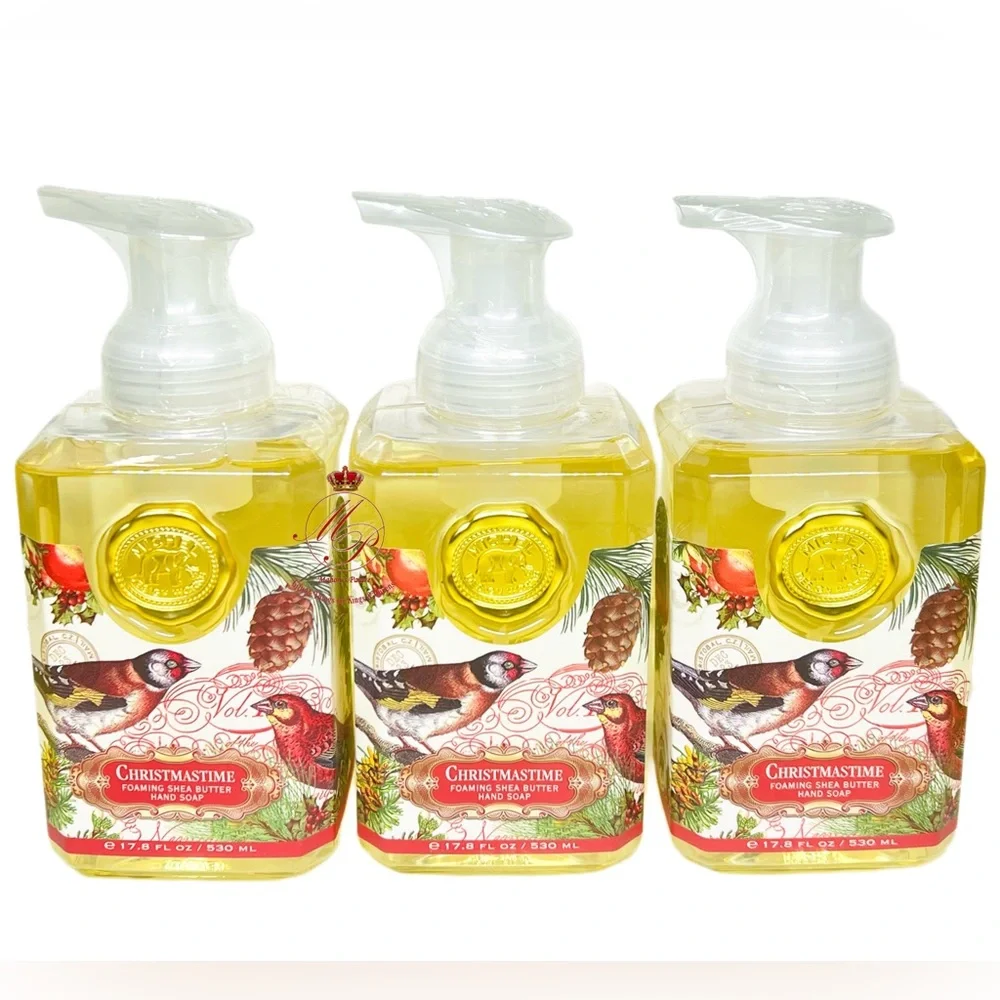 Michel Design Works Christmastime Foaming Shea Butter Hand Soap 3 x 17.8 fl oz - Picture 1 of 4